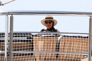 Kris Jenner au large de Capri le 8 août 2019