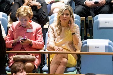 La reine Maxima des Pays-Bas aux Nations Unies à New York, le 28 septembre 2015