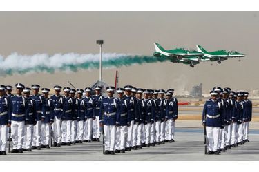 Cérémonie de remise de diplômes en grande pompe pour les élèves officiers de l'académie de l'Air d'Arabie Saoudite, ce 1er janvier.