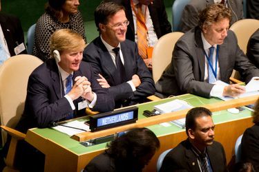 Le roi Willem-Alexander des Pays-Bas aux Nations Unies à New York, le 28 septembre 2015