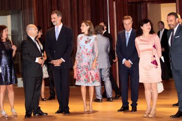 La reine Letizia et le roi Felipe VI d'Espagne à Palma de Majorque aux Baléares, le 25 septembre 2017