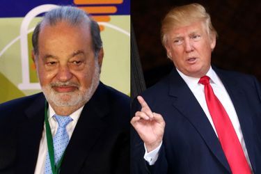 Carlos Slim et Donald Trump.