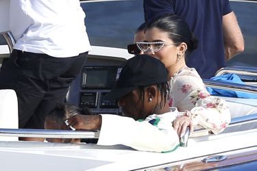 Kylie Jenner, Travis Scott et leur fille Stormi à Antibes le 14 août 2019