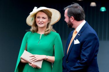 La princesse Stéphanie et le prince Guillaume de Luxembourg, le 23 mai 2018