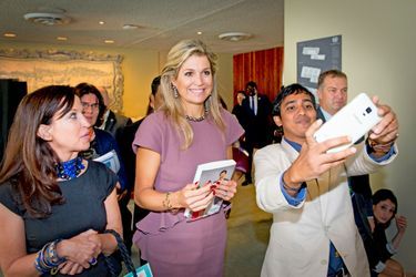 La reine Maxima des Pays-Bas aux Nations unies à New York, le 29 septembre 2015