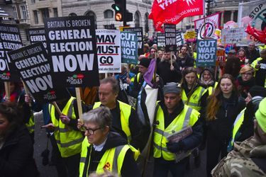 Manifestation à Londres, samedi 12 janvier
