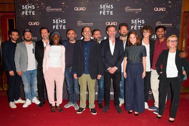 L'équipe du film "Le sens de la fête" à l'avant-première au Grand Rex à Paris le 26 septembre 2017