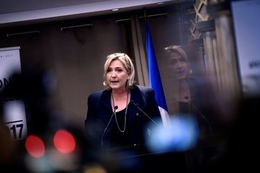 Marine Le Pen, vendredi, lors de la convention du FN sur la santé, à Paris.
