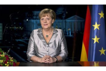 La chancelière allemande Angela Merkel a enregistré dimanche ses voeux de fin d'année, à Berlin.