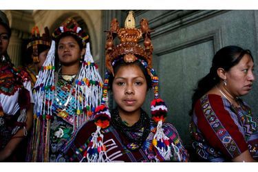 Des femmes mayas célébrant la journée internationale de la femme, le 8 mars