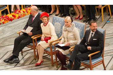 La famille royale de Norvège était comme chaque année aux premières loges pour la remise du prix Nobel de la Paix, remis ce week-end à l&#039;Union Européenne.