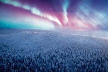 En Laponie finlandaise, les aurores boréales sont visibles plus de 200 nuits par an.
