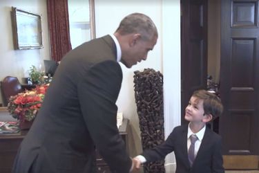 Barack Obama et le petit Alex, à la Maison blanche le 10 novembre dernier. 