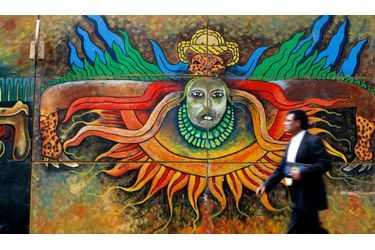 Une peinture murale maya