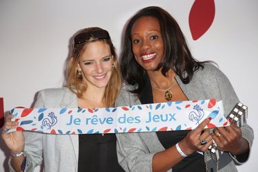Virgine Dedieu et Laura Flessel à la soirée de lancement de la campagne de mobilisation autour de la candidature de Paris aux jeux Olympiques de 2...