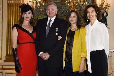 Leslie Zemeckis, Robert Zemeckis, Marion Cotillard et la ministre de la Culture, Audrey Azoulay.