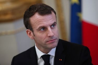 Emmanuel Macron à l&#039;Elysée lundi.