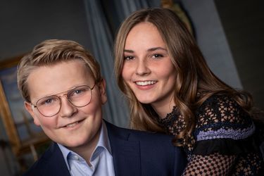 Nouveau portrait du prince Sverre Magnus de Norvège avec sa soeur la princesse Ingrid Alexandra, diffusé pour ses 13 ans, le 3 décembre 2018