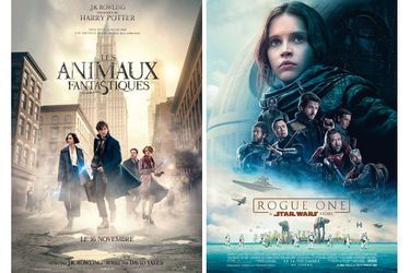 Les affiches des "Animaux fantastiques" et de "Rogue One : A Star Wars Story".