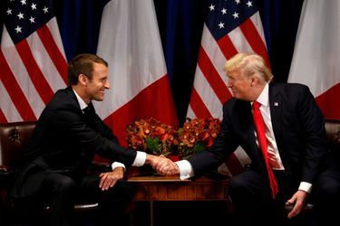 Emmanuel Macron rencontre Donald Trump à New York.