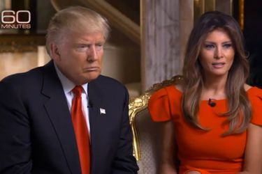 Donald et Melania Trump durant l'interview accordée à CBS.