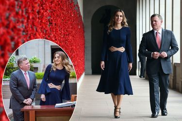 La reine Rania et le roi Abdallah II de Jordanie à Canberra, le 23 novembre 2016