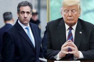 Michael Cohen, le 12 décembre 2018 à New York et Donald Trump, le 27 août 2018 à Washington.