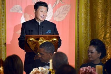 Xi Jinping durant le dîner d'Etat à la Maison Blanche