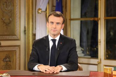 Emmanuel Macron lors de son allocution télévision du 10 décembre 2018.