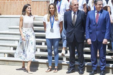La reine Letizia au Palais de Zarzuela à Madrid le 30 juillet 2019