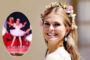 La princesse Madeleine de Suède, le 8 juin 2018. En vignette, la princesse Leonore de Suède