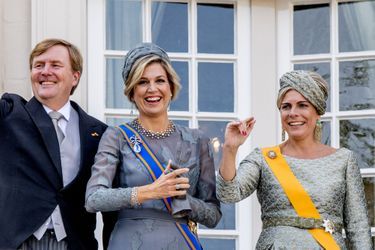 La reine Maxima, le roi Willem-Alexander des Pays-Bas et la princesse Laurentien à La Haye, le 19 septembre 2017