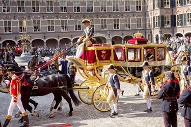 Le carrosse de la reine Maxima et du roi Willem-Alexander des Pays-Bas à La Haye, le 19 septembre 2017
