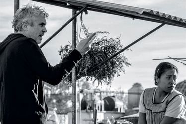 Alfonso Cuaron sur le tournage de "Roma".