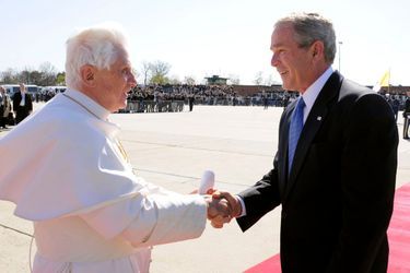 Benoit XVI rencontre George W.Bush en avril 2008