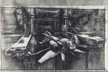 Étude de décor pour « Alien. La résurrection » de Jean-Pierre Jeunet, 1997.