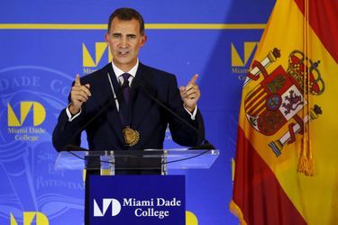 Le roi Felipe VI d&#039;Espagne à Miami, le 17 septembre 2015