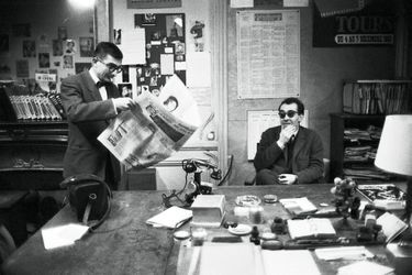 Jean-Luc Godard et Claude Chabrol en 1959.