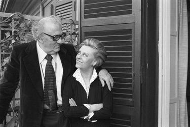 Federico Fellini et sa Femme Giuletta Masina en 1980