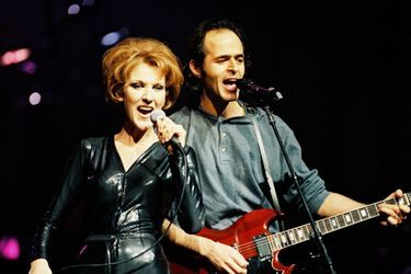Jean-Jacques Goldman avec Céline Dion en 1996.