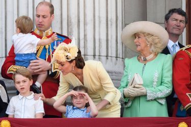 Le prince George de Cambridge en famille pour la parade Trooping the Color. Juin 2019.