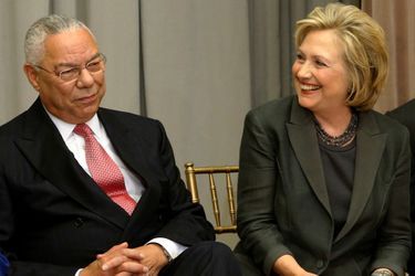 Colin Powell et Hillary Clinton en septembre 2014 à Washington.