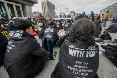 Photo d&#039;illustration lors d&#039;une manifestation en Corée du Sud pour les droits des femmes.
