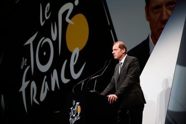 Christian Prudhomme présente le parcours 2017 du Tour de France. 