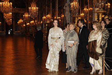 La princesse Lalla Salma du Maroc au château de Versailles, le 1er février 2010