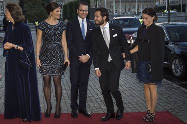 La reine Silvia de Suède, les princesses Victoria et Sofia et les princes Daniel et Carl Philip à Stockholm, le 15 septembre 2015