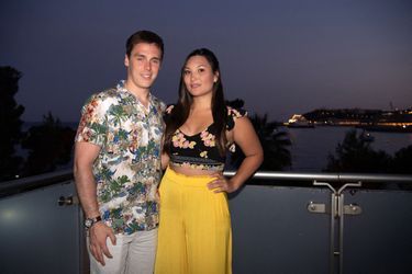 Louis Ducruet et sa fiancée Marie Chevallier à Monaco le 13 juillet 2019