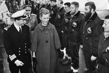 La princesse Paola de Belgique et le prince Albert, en mars 1961