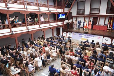 La reine Letizia d'Espagne remet les Prix Reina Letizia 2018 à Almagro, le 9 juillet 2019