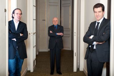 <br />
Le trio Xavier Niel, Pierre Bergé et Mathieu Pigasse en janvier 2011. 